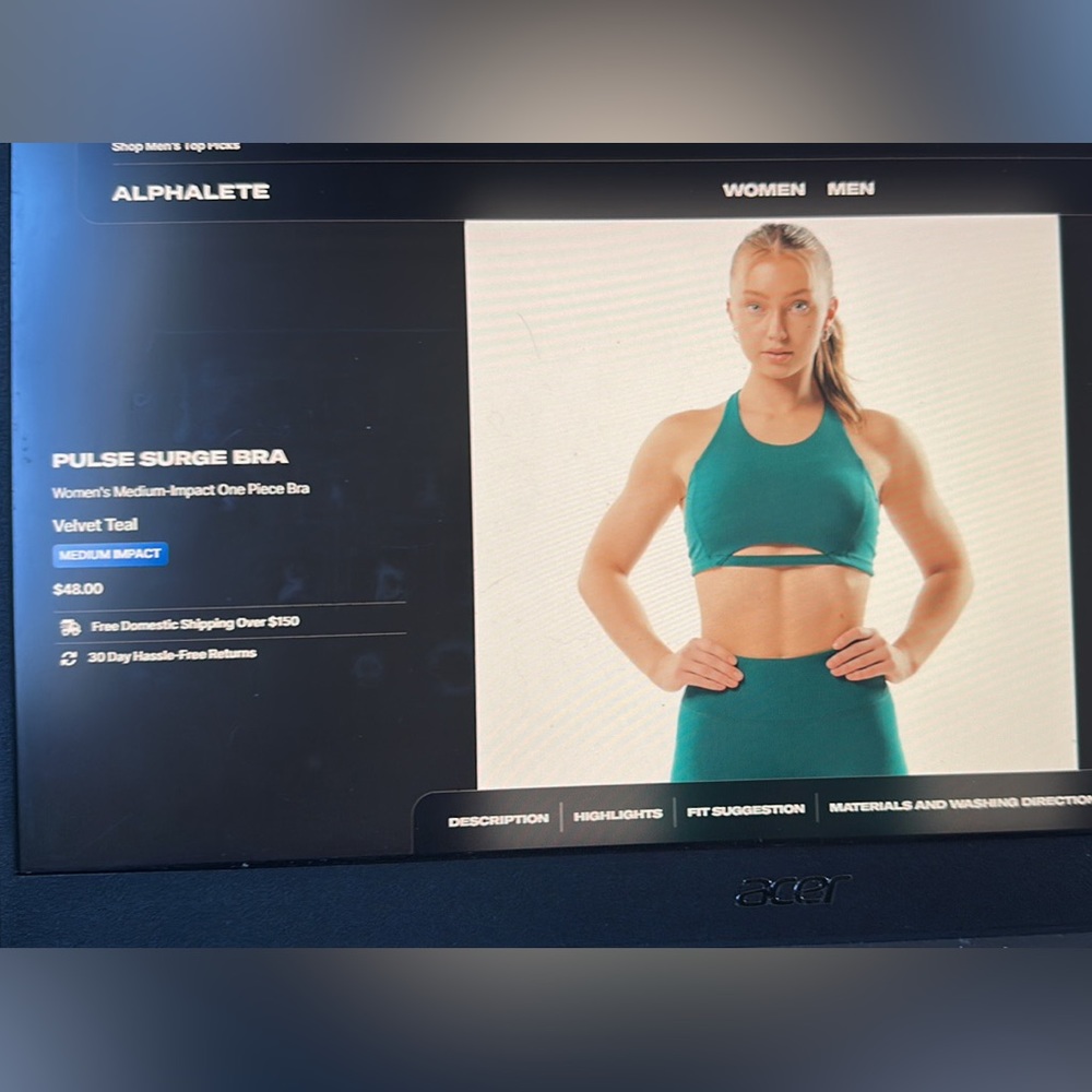 Alphalete women’s S bra top - Picture 3 of 3